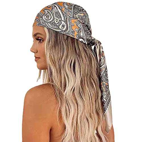 Headscarf Large Square Women Scarf 35" Fashion Scarves Silk Feeling Hairscarf - color: A103