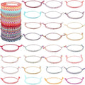 Hicarer 30 Pieces Adjustable Woven Anklets Bracelets Bohemian Braided Rope Bracelets Waterproof Wax Coated Anklets for Women - color: Fresh Color