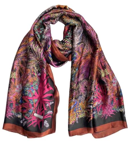 Acotavie Scarfs for Women Dressy Fashion Scarves Long Floral Pattern Scarf Lightweight Sunscreen Shawls - color: C020