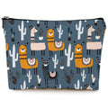 Cute Makeup Bag for Purse Canvas Waterproof Funny Cosmetic Bags for Women Zipper Travel Toiletry Pouch-Alpaca Makeup Bags-Grey - color: Alpaca Makeup Bags-Grey