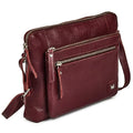 Leather Crossbody Bags for Women Small Soft Genuine Pebbled Sling Shoulder Handbag Crossover Purse with Full Adjustable Strap (Burgundy Nappa) - color: Burgundy Nappa
