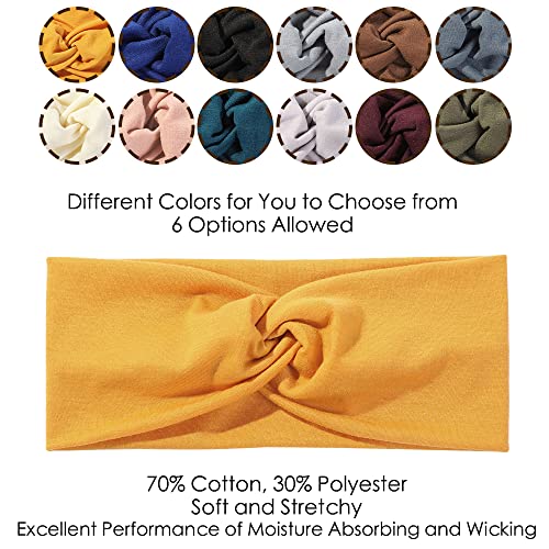 Artilady 12 Pack Boho Headbands for Women - Soft Yoga Elastic Hair Bands for Girls Workout Running Sport Head Wrap Non-slip Breathable (Q) - color: 12pcs Ocean