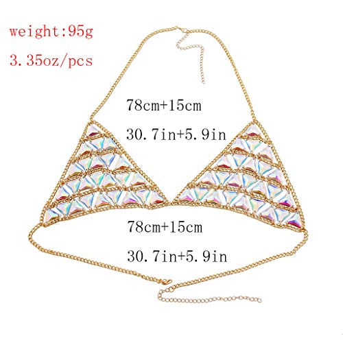 Women's Sexy Suit Body Chain - color: Gold