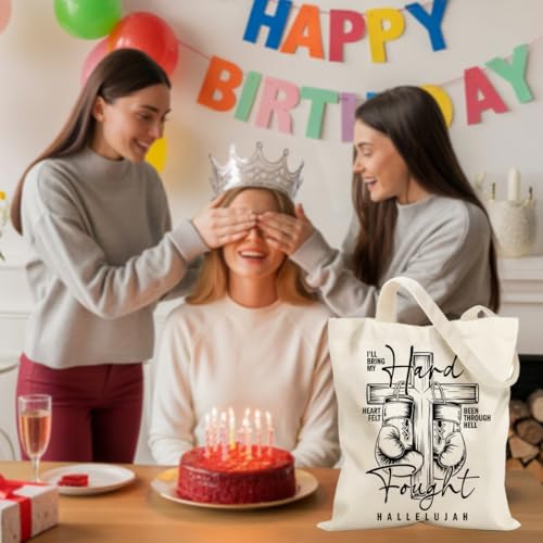 Christian Gifts for Women, Floral Faith Canvas Tote Bag, Faith Gifts for Women Mom Inspirational - color: Grunge Christian 768