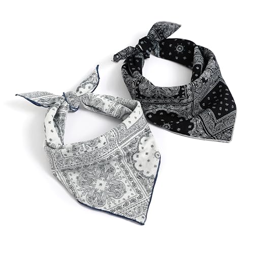 STARWHISPER Multicolored 22''x22'' Cotton Bandana for Women and Men Multi-purpose Headband Hair Scarf Protective Coverage - color: D3