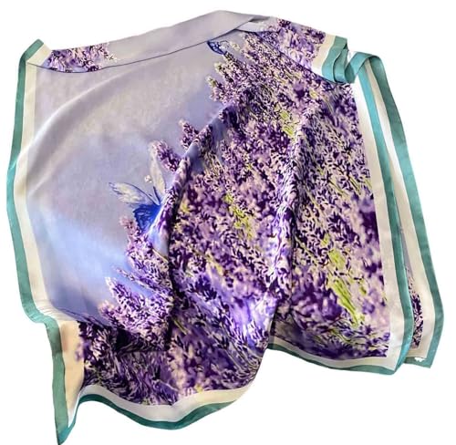 Acotavie Scarfs for Women Dressy Fashion Scarves Long Floral Pattern Scarf Lightweight Sunscreen Shawls - color: C023