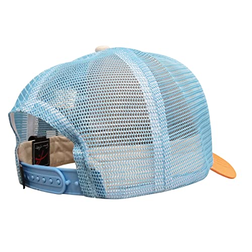 Grace Folly Beach Trucker Hats for Women- Snapback Baseball Cap for Summer - color: Classic Blue & Peach