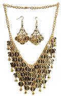 Belly Dance Gypsy Jewelry Accessories Dancing Necklace+Earrings 3pcs/Set