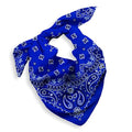Gift Packaging Bandana for Men Women - 100% Cotton, Paisley, 22x22 In, 1 Pack - Large Bandanna Handkerchief Cowboy Hanky - color: Royal Blue