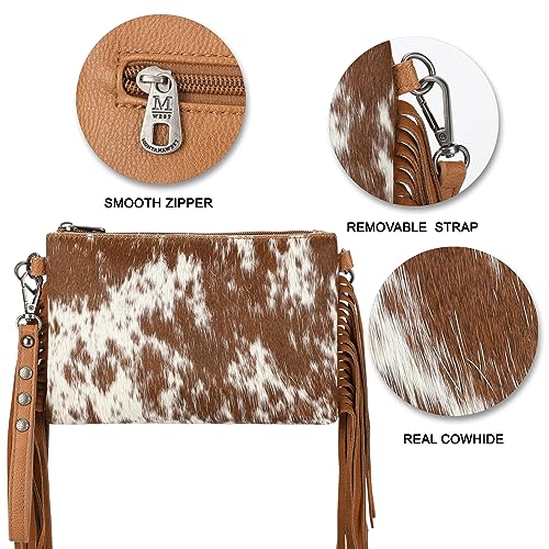 Montana West Western Purse for Women Crossbody Bag Wristlet Clutch Purse - color: A4 Brown