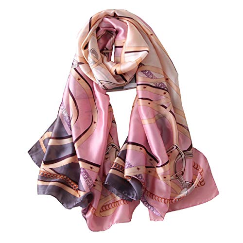 Silk Scarf Mulberry Silk Fashion Scarves Long Lightweight Shawl Wrap … - color: W05