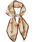 Purse Scarf For Handbags Head Scarves For Women's Hair Bags Scarfs Long Skinny Scarves Fashion Silky - color: A19-brown Saddle