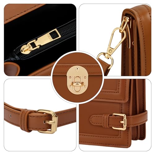 KKXIU Straw Purses for Women – Summer Beach Shoulder Purse & Clutch Handbag, Woven Crossbody Bags for Women - color: B-brown
