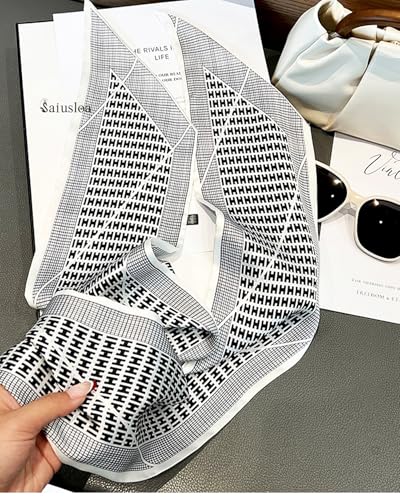 Purse Scarf For Handbags Head Scarves For Women's Hair Bags Scarfs Long Skinny Scarves Fashion Silky - color: A18-monochrome