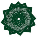 12 Pack Bandanas Unisex Paisley Cowboy Bandanas Bulk Multi Purpose Headband Scarf for Men Women Costume - color: Dark Green, style: Classic