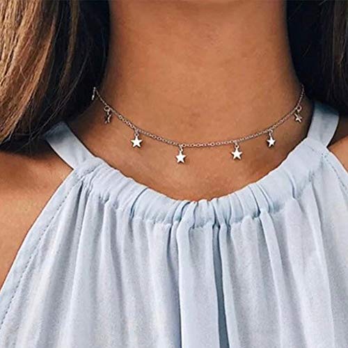 Boho Outfits for Women Boho Necklaces Country Concert Outfits Nashville Western Jewelry Choker Necklaces Long Leather Necklace Western Dress Jewelry Country Cowgirl Accessories Gifts - color: Z8 Star Choker Necklace