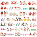 33 Pairs Stainless Steel Cartoon Earrings for Girls - Hypoallergenic Colorful Stud Earing Set, Mix & Match Cute Earring for Teens, Kids, Doll Dressup Accessories - style: #6-Christmas