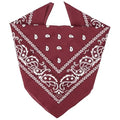 ZENO 100% Cotton & Natural Fibers Bandana Scarf - Soft, Durable, Machine Washable – Unisex for Men & Women - color: Deep Red Single