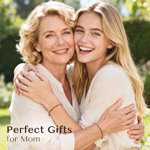 Inspirational Gifts Bracelets for Women: Mothers Day Birthday Gifts for Mom Women Friends Sister - Healing Natural Stone Beads Bracelets Thinking of you Get Well Soon Gift for Women - color: A-P JASPER STONE-MOM