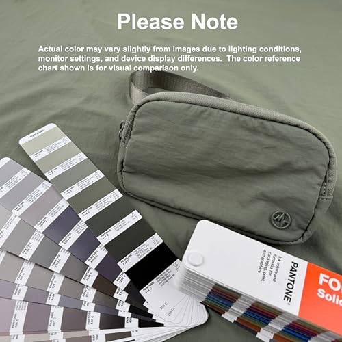 Pander Mini Belt Bag – Ultra Compact, Fits 6.7” Phone, Lipstick, Earbuds, Essentials, Small Crossbody Waist Purse, Grey Sage - color: Grey Sage
