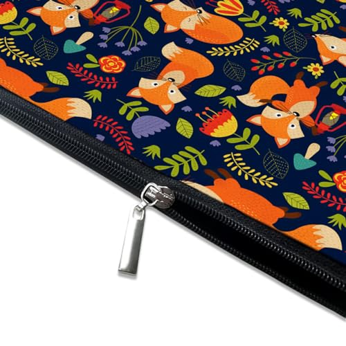 Small Makeup Bag for Purse Cute Canvas Waterproof Cosmetic Bags for Women Zipper Travel Toiletry Pouch-Fox Makeup Bags - color: Fox Makeup Bags