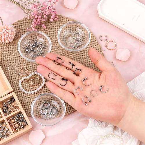 10PCS Fake Septum Rings Stainless Steel Fake Lip Ring Clip on Septum Piercing Adjustable Non-Piercing Lip Piercing Jewelry Double Hoop Nose Ring Clip On Helix Cartilage Hoop Earring Cuff for Women Men