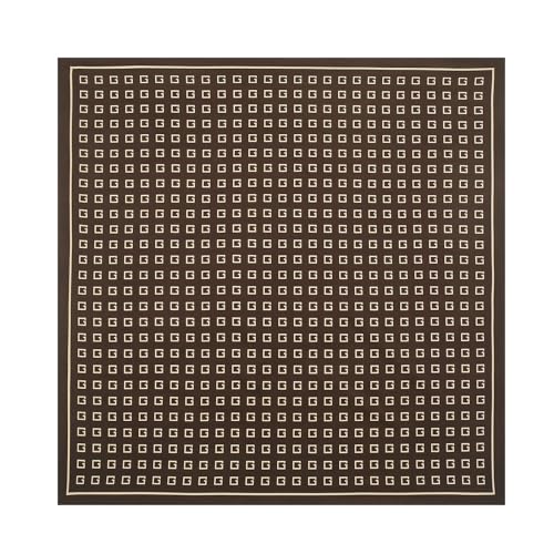 Women's Square Silk Like Head Scarf Large 35 inch Silk Feeling Hair Wrapping Satin Scarves for Sleeping Bandanas - color: A0018 Twill Dark Brown