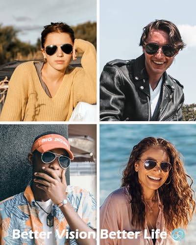 JOOX Polarized Aviator Sunglasses for Women Men, UV400 Protection Lens and Lightweight Metal Pilot Frame JX2775 - color: Shiny Gold/G15 Green