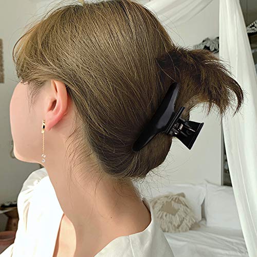 Ondder Hair Clips for Styling and Sectioning - Butterfly Pro Salon Clamps for Cutting, Coloring Hair, Hair Accessories for Women - color: Black + White