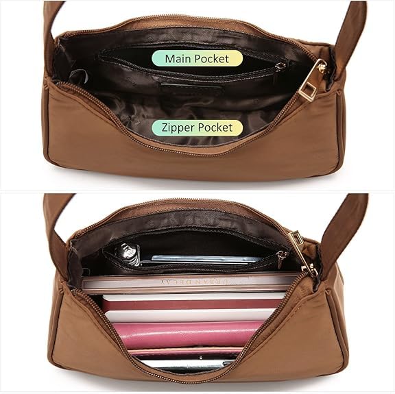 Loiral Small Purse for Women, Retro Classic Tote HandBag Shoulder Bags Clutch Purse - color: Caramel