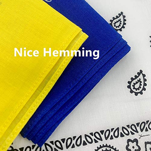 Vamqor 12pcs Bandana for women and men 100% Cotton Custom Fashion Paisley Design Multifunctional Outdoor Square Handkerchief - color: Skull