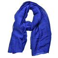woogwin Women's Cotton Scarves Lady Light Soft Fashion Solid Scarf Wrap Shawl - color: Loyal Blue