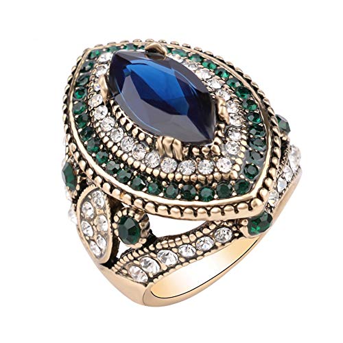 Women Ring - 32mm Turkish Style Gemstone Women Jewelry J0769 - color: Multicolor