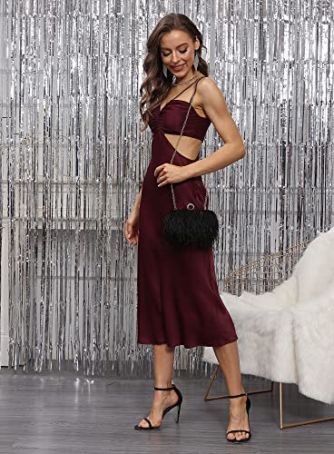 Women Real Natural Ostrich Feather Evening Bags Purses Clutch Vintage Banquet Handbag - color: A-champange