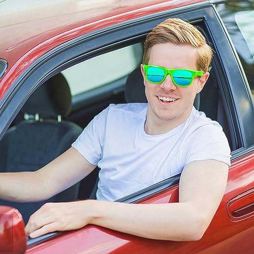 Eyegla Sunglasses Bulk Party Sunglasses Pack 80s Shades Eyewear Set for Men Women 8/10/20/30Pack - color: Green 10 Pack