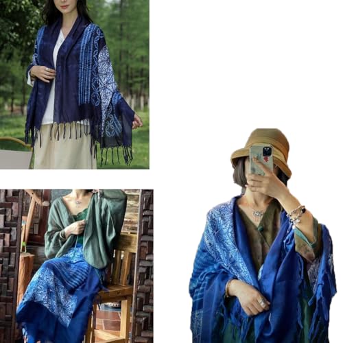 Yeieeo Boho Scarf for Women Lightweight Floral Printed Scarf Fall Winter Fashion Fringed Shawl - color: Floral 30