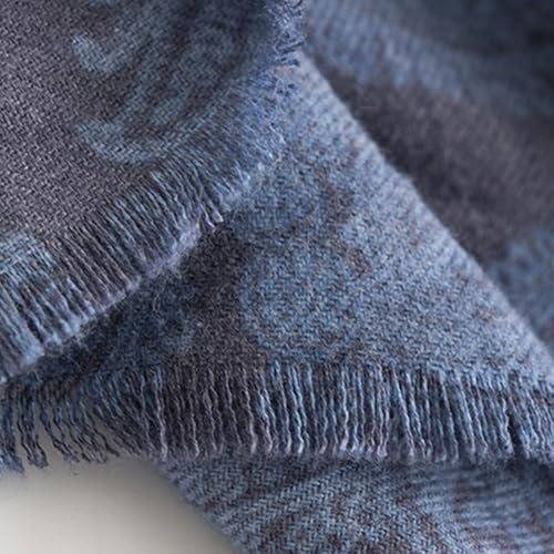 Women Paisley Soft Scarf Spring Thin Scarves Winter Western Scarves Shawl Fall Boho Scarf Wraps 25W with 75L in - color: Paisly-blue