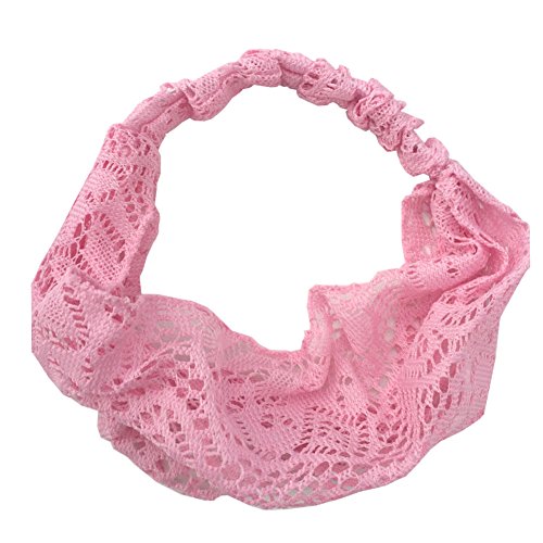 DRESHOW 8 Pack Headbands for Women Yoga Knotted Headbands Elastic Criss Cross Hair Accessories Sports Head Wrap Non Slip - color: U8 Pack Lace Wide Headband a