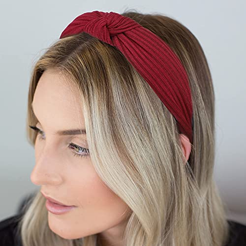 DRESHOW 8 Pack Knotted Headbands for Women Wide Turban Headband Yoga Exercise Ribbing Hair Hoop Hair Bands Accessories - color: 8 Pack Plastic Hair Hoop B