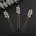 3pcs Opal Crystal Beads Hair Piece for Brides Women Girls Handmade Simple Hair Pins for Special Occasion (Opal) - color: Opal