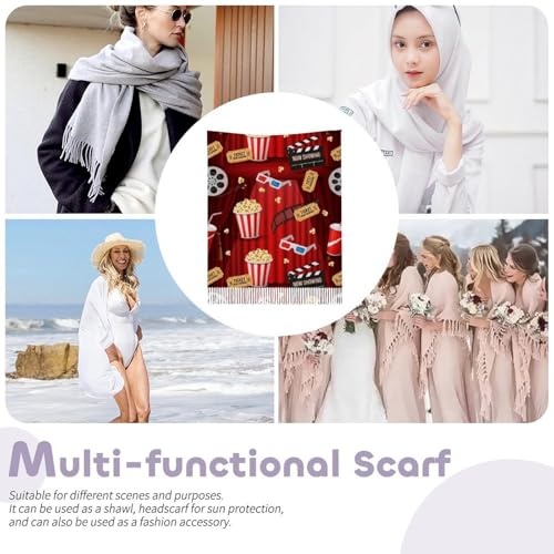 Scarfs for Women Fall Winter Scarves Shawls and Wraps for Evening Dresses - color: Design5