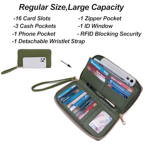 Purses And Wallets Set For Women Work Tote Satchel Handbags Shoulder Bag Top Handle Totes Purse With Matching Wallet - color: A52-3pcs/Set Green