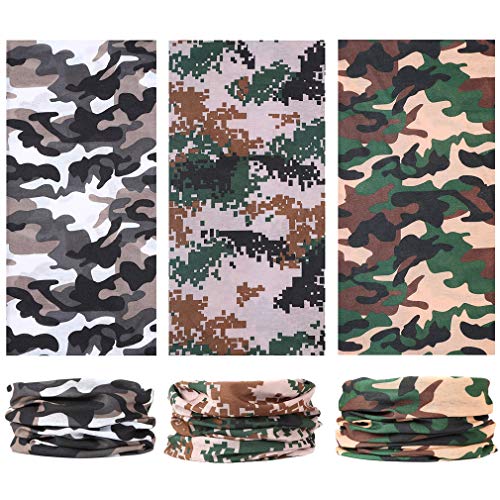6-Pack Balaclava Face Mask for Men & Women - UV Protection Neck Gaiter, Multi-Use Cycling Mask & Breathable Headband - color: Mixed Color