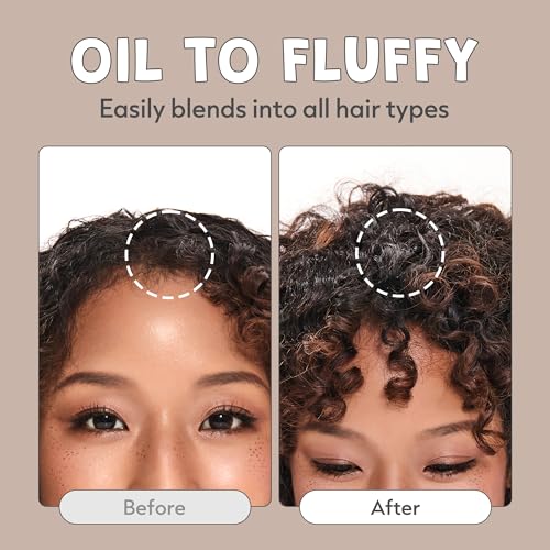 I DEW CARE Tap Secret Mattifying Dry Shampoo Powder - Hydrating Dry Scalp Shampoo for Oily Hair with Biotin & Black Ginseng - Travel Size & Vegan-Friendly Korean Hair Care 0.24oz (Dark Brown V2) - color: Dark Brown, size: 0.24 Ounce (Pack of 1)