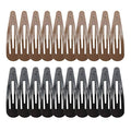 20 Pieces 2.7'' Big Size No Slip Metal Snap Hair Clips Women Barrettes Black Hair Pins (10 black 10 Brown) - color: 10 black 10 coffee