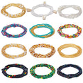 12PCS 24-70 Inches Plus Size Waist Beads Chains for Women Handmade African Belly Beads Layered Body Chain Beach Bikini Jewelry - size: 60 inches