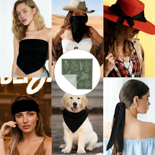 Head Scarf Hair Neck Scarves for Women Fashion Silk Satin Purse Bag Scarfs Handbags Bandana Neckerchief - color: Flower Green Plant