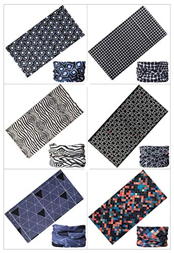 KINREE 6PCS Outdoor Magic Scarf, Elastic Headbands, Headscarves, Headwear, Mask - color: Duke