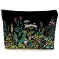 Small Makeup Bag for Purse Cute Canvas Waterproof Cosmetic Bags for Women Zipper Travel Toiletry Pouch-Wildflowers Makeup Bags - color: Wildflowers Makeup Bags