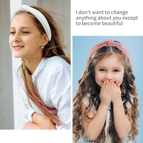 VELSCRUN 12 Pack Headbands for Women Gilrs White Fashion Pink Knotted Head Bands Solid Red Headband Non Slip Hair Band for Women's Thin Thick Short Hair Face Wash Hair Accessories Gifts for Women - color: Headband 35